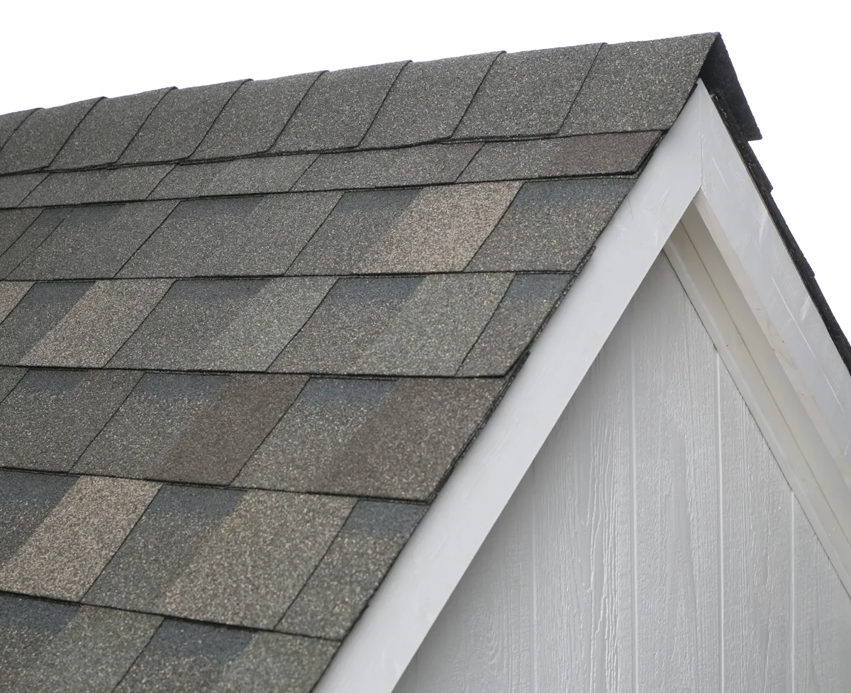 Weathered Wood shingles on a house in daylight