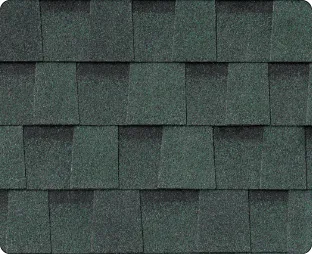 Woodland Green shingle swatch